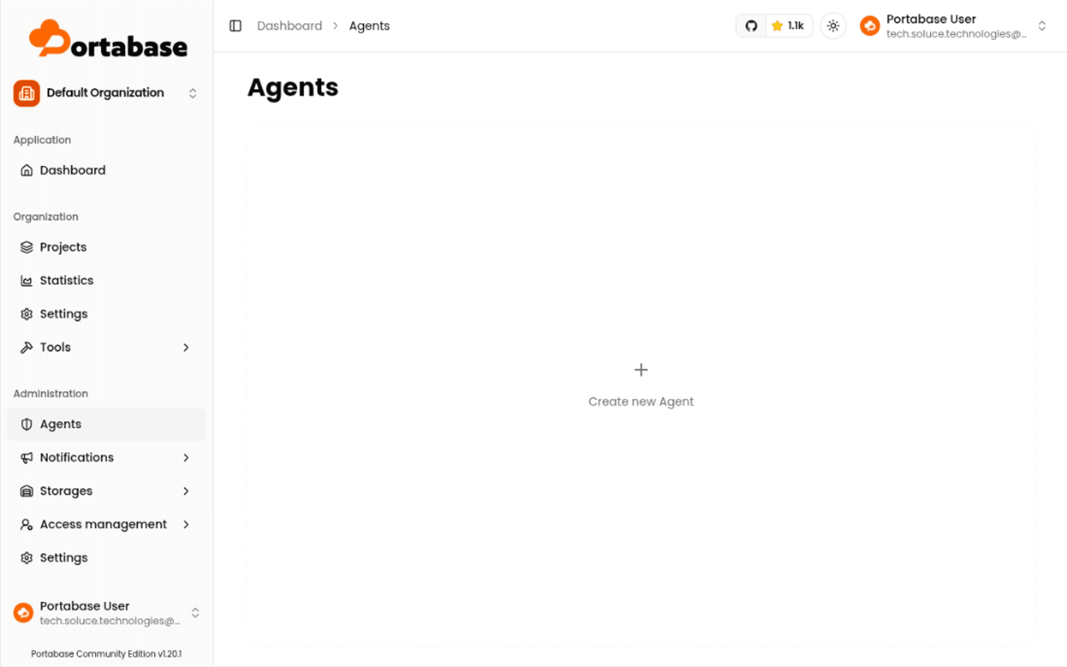 Agents list page