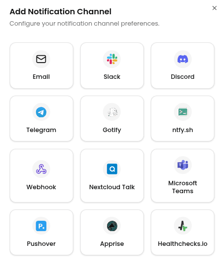 Choose notification provider