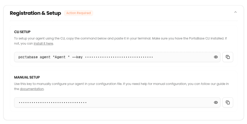 Registration & Setup panel with Edge Key