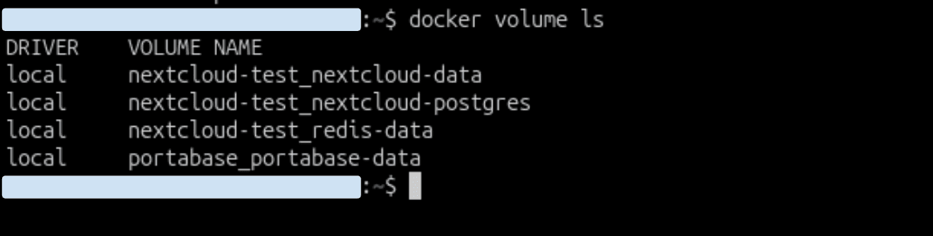 Verifying the Nextcloud Docker volumes