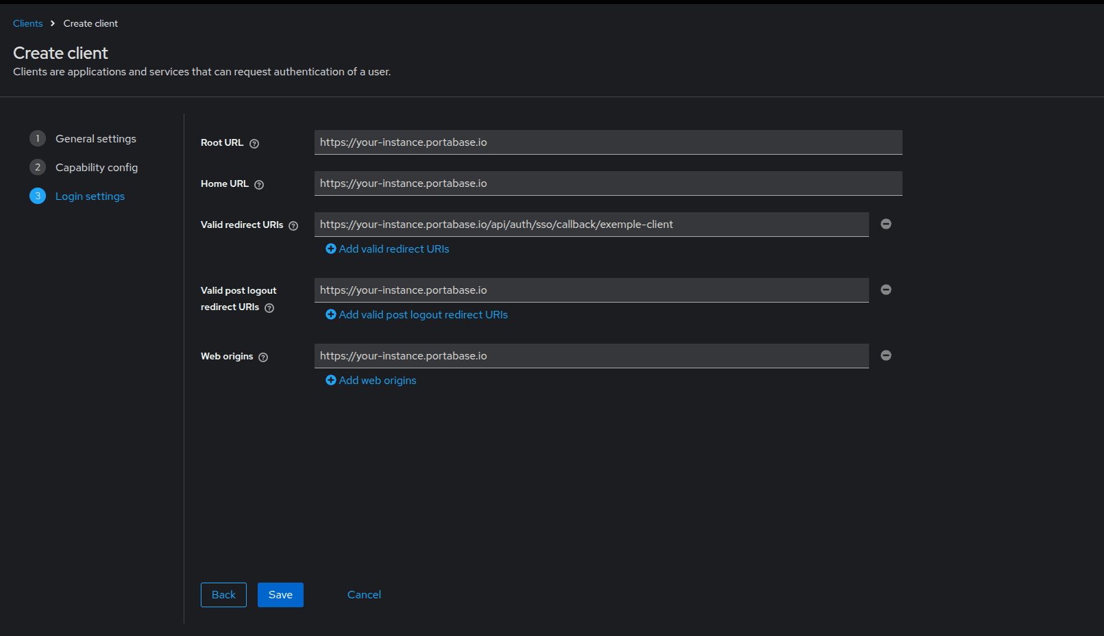 Keycloak configuration