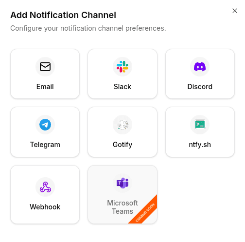 Choose notification provider