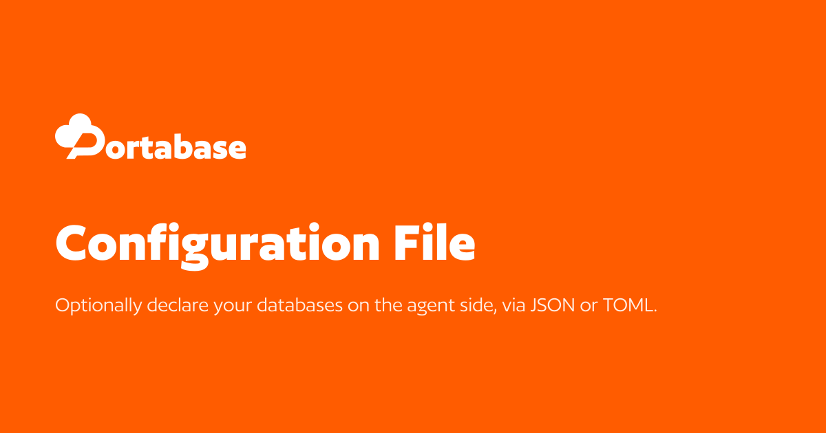 Configuration File - Portabase Documentation