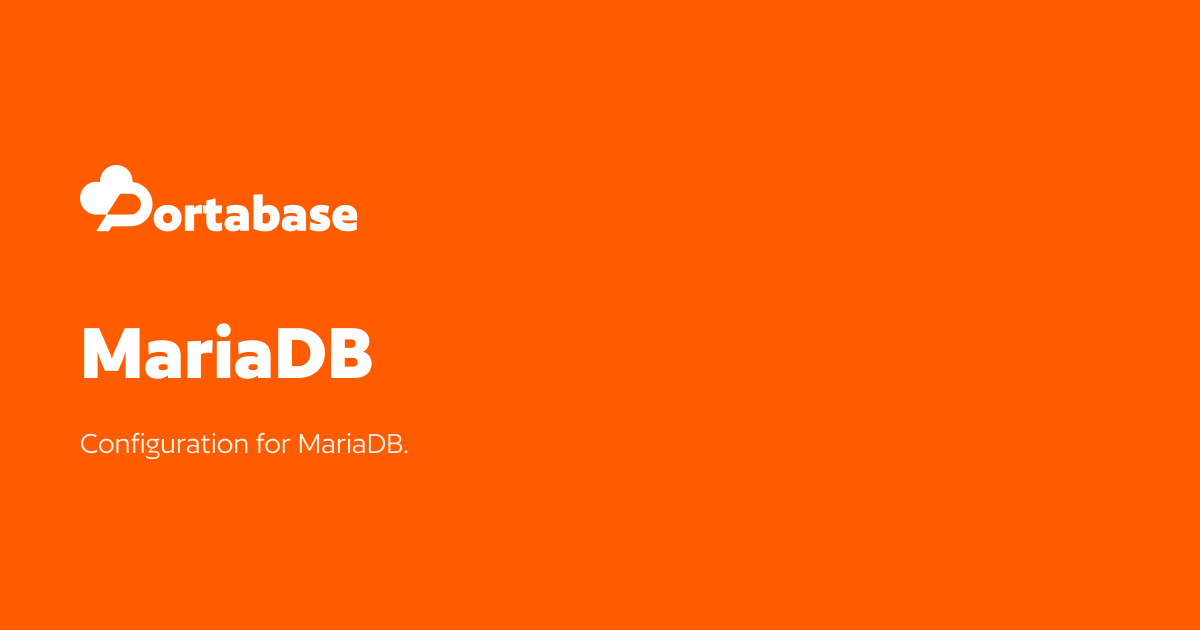MariaDB - Portabase Documentation