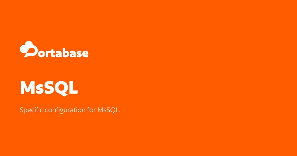 MsSQL - Portabase Documentation