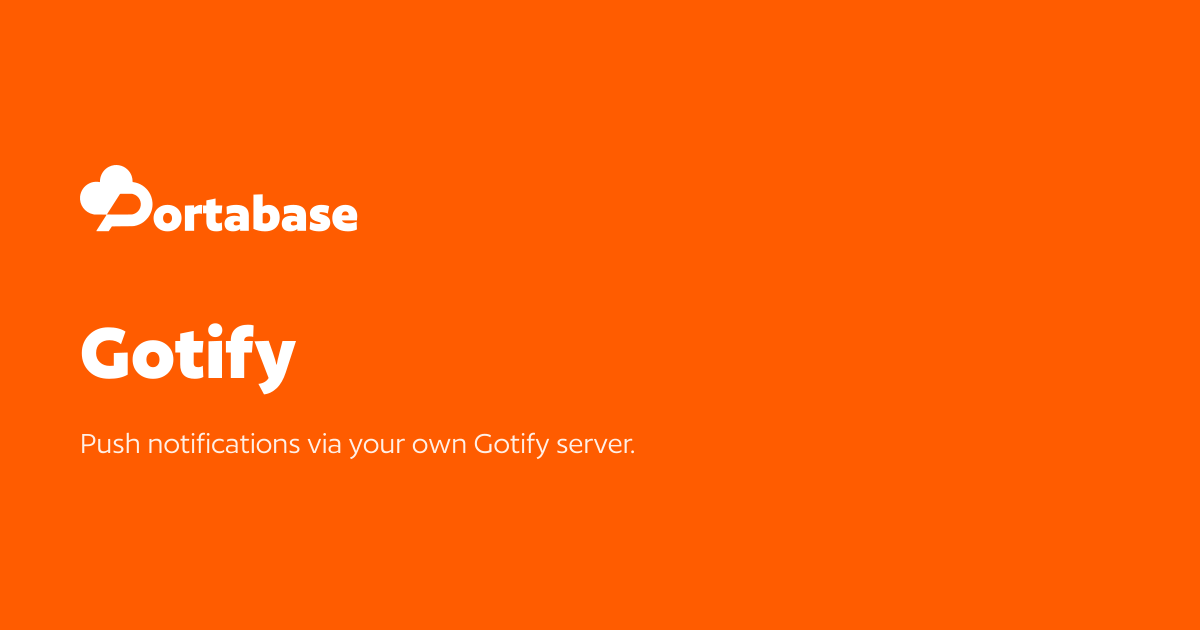 Gotify - Portabase Documentation