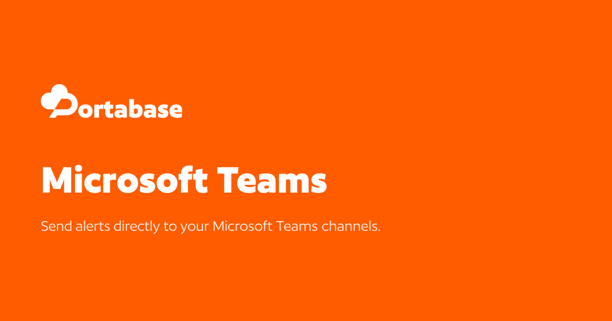 Microsoft Teams - Portabase Documentation
