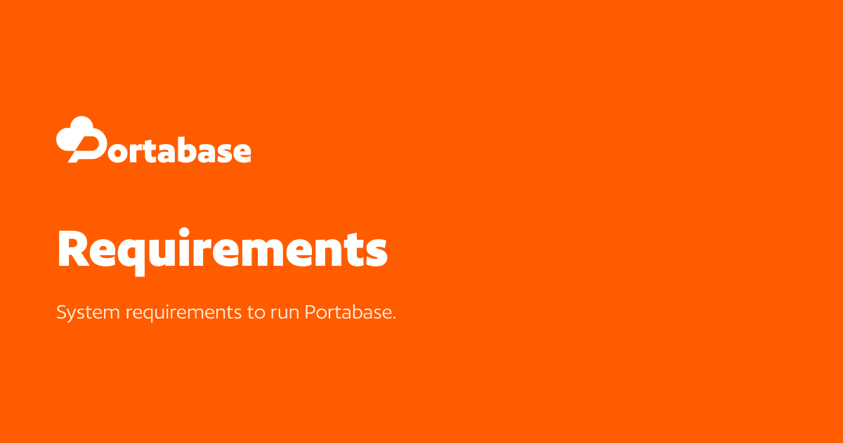Requirements - Portabase Documentation